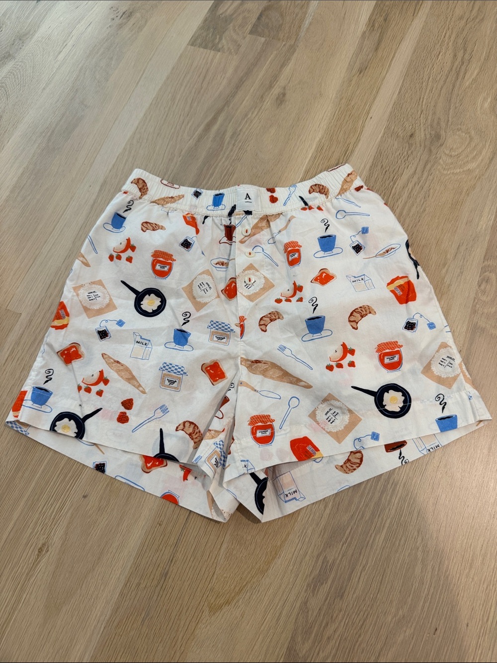 Anthropologie Breakfast Print Cotton Boxer Shorts - Never Worn -XXS